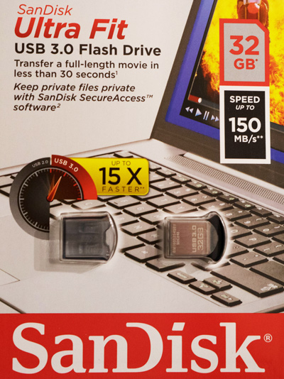 USB-Stick von SanDisk, als Beispiel in der 32 Gb Variante