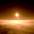 Sonnenuntergang über den Wolken - Effekt Sepia